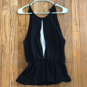 Zara sleeveless black blouse NWT